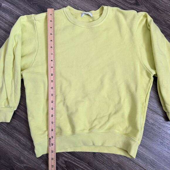 Agolde Thora Sweatshirt Size Small Yellow - Picture 2 of 7